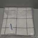 Cream White Plaid Throw Pillow Covers 18x18 Set of 2, Boho Decor White Checkered Decorative Pillows for Couch 18 x 18, Modern Farmhouse Neutral Decor Linen Pillows for Bed (Without Pillow Inserts)