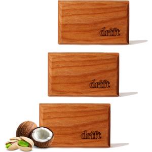 Drift Car Air Freshener - The Original Wood Air Freshener - Car Odor Eliminator - Long Lasting Scent - Metal Clip - Clean Ingredients - Coconut & Pistachio Scent 3 Pack Refill - NO CLIP INCLUDED