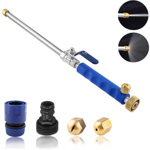 Shayee High Pressure Power Washer Wand for Garden Hose with Jet Nozzle and Fan Nozzle Hydro Jet Power Sprayer for Car Washing or Garden Cleaning Made of Durable Metal (Blue)