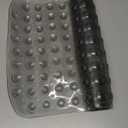 TEESHLY Bathtub Mats for Shower Tub, Extra Long Non-Slip 39 x 16 Inch Bath Mat with Drain Holes and Suction Cups, BathMat for Bathroom with Machine Washable (Clear Grey)