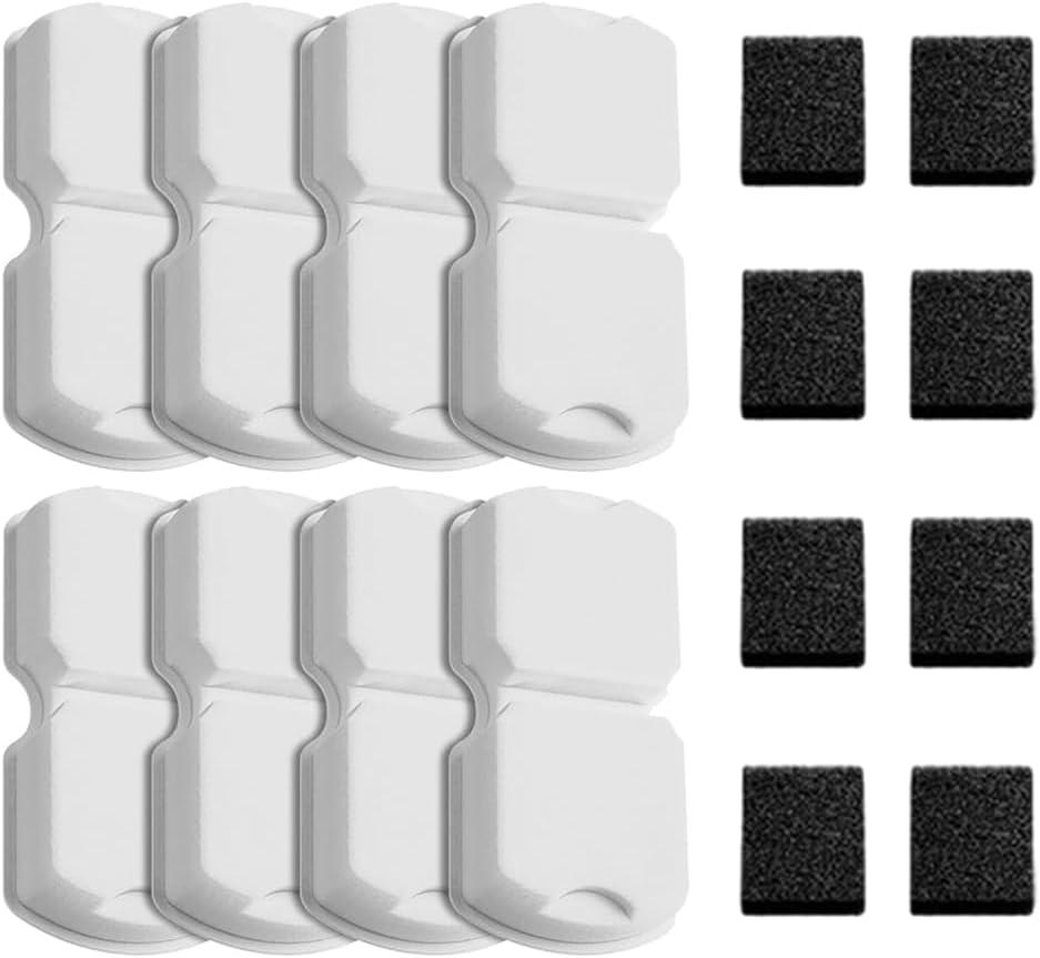 Cat Fountain Filters Replacement: 16 Pet Water Fountain Filter - 4 Months Set of Replacement Filters for ATMZIQXR Cat Water Fountains S18 - Contains 8 Carbon Filter + 8 Sponges Filter