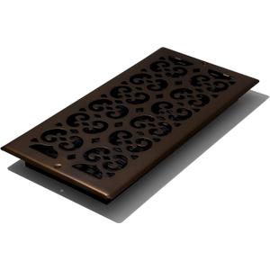 Decor Grates SP614W-RB Scroll Design Wall/Ceiling Register, 6x14 Inches, Rubbed Bronze Finish