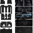 Floor Mats for 2025 2026 KIA Carnival Hybrid 8 Seats (Not for Fuel & Prestige) & Cargo Mat & Backrest Mat,TPE All Weather Protection Full Set Liner Covering The Backrest Accessories