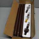 YaFex Curtain Rods 32-144 Inch, Heavy Duty 1 Inch Adjustable Curtain Rod for Windows, Bronze Extra Long Window Treatment Rods, Modern Design, Easy Installation