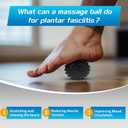 Plantar Fasciitis Night Splint Sock with Massage Ball for Plantar Fasciitis Relief, Soft & Comfortable Foot Brace for Achilles Tendonitis Heal Spur Foot-drop Flat-arch for Women, Black-Medium