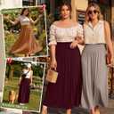 Ficerd 3 Pack Plus Size Maxi Skirts for Curvy Women Pockets Casual 2026 Boho Summer Flowy Long Skirt a Line High Waist Dress, XL