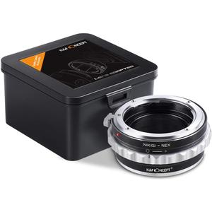 K&F Concept Lens Mount Adapter Compatible with Nikon G AF-S F AIS AI Nikkor F Mount G-Type D/SLR Lens to Sony Alpha E-Mount NEX Camera Compatible with Sony Alpha A7,A6000,A6300,A6500,A5000,A5100