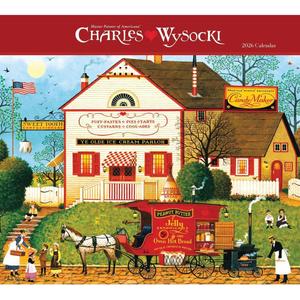 Carousel Calendars Charles Wysocki Americana Deluxe Wall Calendar 2026  Timeless Vintage Scenes, Premium Large Format Calendar Jan-Dec 2026, 12  14