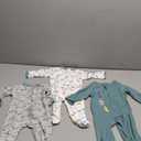 Aablexema Baby Footie Pajama with Mitten Cuffs, Double Zipper Infant Cotton clothes Sleeper Pjs, Footed Sleep Play (0-3 Months, Car Style Blue)