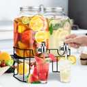1 Gallon Glass Drink Dispensers For PartiesLemonade Beverage Dispenser With Stand And Spigot For BBQ, Picnic, Party,Laundry Detergent Dispenser