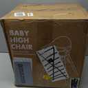 6 in 1 Baby High Chair, Convertible Wooden High Chairs/Booster Seat for Babies and Toddlers, Baby Feeding Chair with 5-Point Harness/Double Removable Tray & Adjustable Footrest (Black)