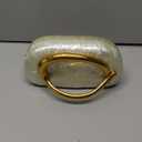 Women Acrylic Clutch Box Metal Handle Evening Bag Trendy Ladies Shoulder Crossbody Purse for Wedding Party Causal (Beige)