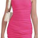EXARUS Girls Bodycon Pencil Dresses Teen Ruched Tween Sleeveless Dress Cocktail Summer Graduation Dance Party for 8-14Y
