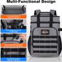 Insulated Cooler Backpack, 35 Can / 25L Large Camping Backpack for Outdoor, Beach, Picnic - Soft Lightweight Leakproof Cooler Backpack for Women and Men (Grey, 25L)