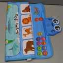 Electronic Interactive Double-Sided Alphabet Wall Chart, Talking ABC & 123 & Music & Learning Poster, Educational Toddlers Toys for Ages 3-4 Kids Gift, Best for Preschool Boys & Girls(Blue)