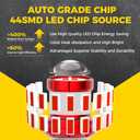 BMT xms 3157 LED Strobe Brake Lights Bulbs - 300% Brighter 3156 3047 3057 3457 4157 4057 Red Flashing Stop Tail Lights, 2Pcs