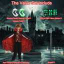 Kids Deluxe Vampire Costume Boys for Halloween Costumes Set Party Favors Outfit with Accessories (XXL)