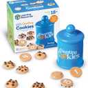 Learning Resources Smart Counting Cookies - Chocolate Chip Play Food, Preschool Activities, Toddler Sensory Toy, Play Kitchen Accessories, Sorting and Stacking, Fine Motor Numbers , Math Games