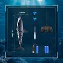 Remote Control Shark Toys High Simulation,Water Toys for Kids, High Simulation Shark for Pool & Bath, Ideal Gifts for Boys Ages 6+ (Gray)