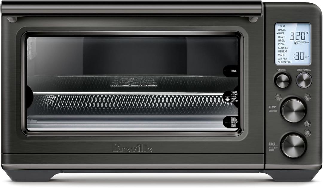 Breville BOV860NRE Smart Oven Air Fryer and Convection Oven, Metallics, Noir, 0.8 cu ft