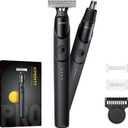 Xpert T Styling Electric Shavers for Face, Beard Trimmer & Body Groomer Kit, Fast Charging Razor with 0.4-9mm Adjustable Comb 2 Body Guards, Portable for Travel Wet/Dry Use Type-C Cordless Black