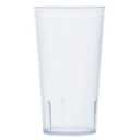 G.E.T. Unbreakable Stackable Restaurant Plastic Tumbler/Cup (Set of 12) 16 Ounce Clear | for Restaurants and Home, Dishwasher Safe, BPA Free