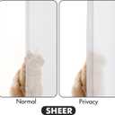 MIULEE Short Curtains for Windows Non-See-Through Privacy Semi Sheer Kitchen Curtain Light Filtering Bathroom Bedroom Half Window Curtains 26 X 36 Inches Small Window Curtain 2 Panels Set White