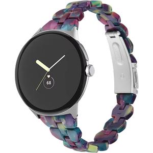 Chofit Compatible with Google Pixel Watch 4 3 41MM/Pixel watch 2 1 Bands Women, Stylish Resin Bracelet Replacement Bands Adjustable Wristband (Multicolor)