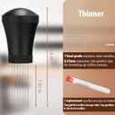 WDT Espresso Distribution Tool Espresso Stirrer Tools for Barista, 0.35mm 7 Needles Espresso Coffee Stirrer with Extra 7 Replaceable Needles, Aluminum Alloy Handle with Stand (Black)