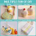 Beginners Crochet Yarn Set - 3x50g Snowy White, Chunky Thick Bulky Cotton Soft for Easy Stitches, Knitting & Crocheting