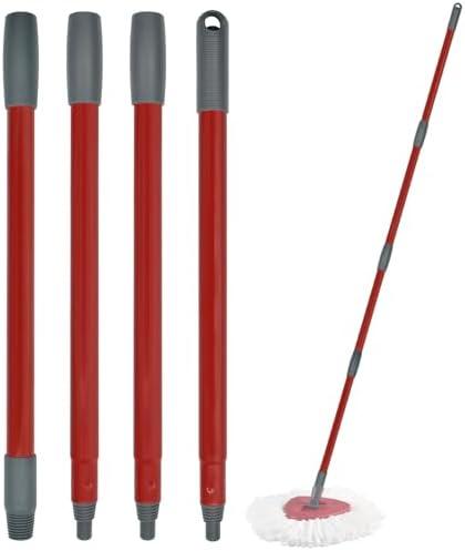 Mop Handle for Ocedar, Mop Handle for O Cedar, Spin Mop Replacement Handle for O Cedar, 3 Section 30" to 58" Mop Handles for Ocedar Spin Mop & H2pro Flat Mop, Mop Stick Mop Pole Handle for Ocedar Mop