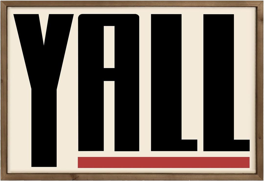 Qvapt Western Yall Wall Art,Western Wall Decor,Western Yall Framed Canvas Prints Wall Art,Western Wall Art For Bedroom Home Living Room(11x14inch)