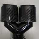 Carbon Fiber Dual Exhaust Tip 2.5 Inch Inlet 4 Inch Outlet Dual Carbon Fiber Exhaust Tip