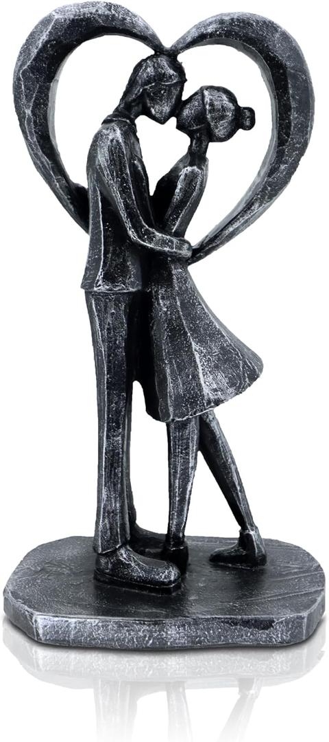 Anniversary Wedding Gifts, Love Ornament for Couple, Romantic Couple Sculptures, Abstract Resin Statues for Home Decor, Valentines Statues Decor for Desk Office, Valentines Gifts for Women Wife