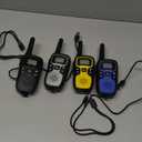Wishouse Walkie Talkies for Adults Long Range-Rechargeable 4 Pack 2 Way Radios, Hiking Accessories Camping Gear Xmas Birthday Gift for Kids Family with Lamp,SOS Siren,NOAA Weather Alert,Easy to Use (Black Blue Silver Yellow)