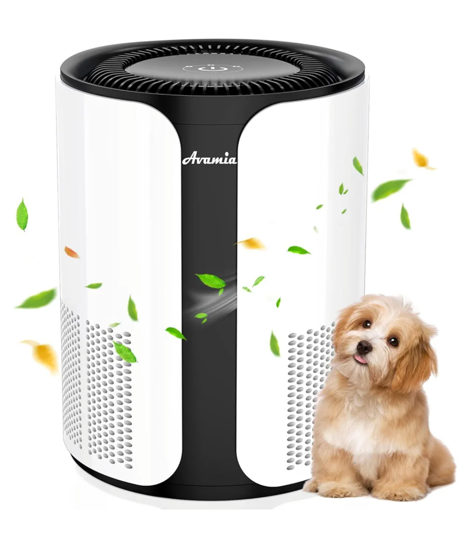 Avamia Air Purifier for Large Rooms up to 1100 Sq Ft, H14 HEPA Filter Air Purifiers for Bedroom with 360° Air Inlet, Compact Portable Cleaner for Pets, Smoke, Dust, Dander, Odor, Pollen, 4 Pack