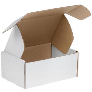Aviditi White Deluxe Literature Mailing Boxes, 11 1/8" x 8 3/4" x 5", Pack of 50, Crush-Proof, for Shipping, Mailing and Storing