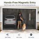 Garage Door Screen for 2 Car Garage 18x8FT, Heavy Duty Fiberglass Garage Screen Door with Hands-Free Magnetic Closure, Reinforced Edges & Weighted Bottom for Bug-Free Workshop, Patio, and Gym