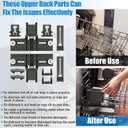 W10350375 W10712395 Dishwasher Top Rack Adjuster Parts for Whirlpool, WDTA50SAHZ0 Dishwasher Parts WDT750SAHZ0 WDT730PAHZ0 WDT970SAHZ0 Upper Rack Parts Replacement for kenmore Dishwasher.