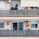 Hosuly Banister Guard 10 x 3 ft Balcony Netting for Kids Pets Stairway Safety Net Baby Fence Door Balcony Netting Safety Mesh Stair Net with No Drilling for Apartment Railing(Black)