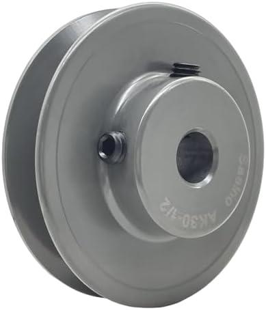 Saelno AK30-1/2 v Belt Pulley 1/2 inch Bore 3" OD,V Belt Sheave Cast Iron for A 3L 4L V-Belts,AK3012 Pulley