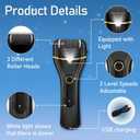 Callus Remover for Feet, Electric Foot Callus Remover Waterproof with 3 Rollers 2 Speed Battery Display,17 in1 Rechargeable Foot File Pedicure Kits for Dead Hard Cracked Dry Skin