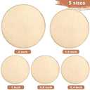 Blulu 450 Pcs Unfinished Wood Slices Round Wooden Disc Circles Wooden Circles for Crafts Cutouts Ornaments for DIY Craft and Decoration, 5 Sizes
