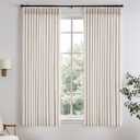 Memory Trained Pinch Pleated Curtains 63 Inches Long, Viral Linen Pinch Pleat Sheer Curtains with Ring Hooks & Clips for Track System Living Room, Natural Light Filtering Privacy Curtain 2 Panel Set