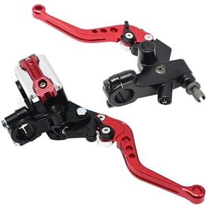 CADUFUELLY 7/8'' 22mm Universal Motorcycle Brake Lever Clutch Master Cylinder Lever Set Reservoir for Harley Honda Kawasaki Suzuki Yamaha