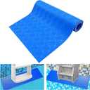 Swimming Pool Ladder Mat - Protective Pool Ladder Pad Step Mat with Non-Slip Texture, Blue Medium Blue Medium Pool Step Mat, Pool Liner Protection Mat (45 X 60 inch)
