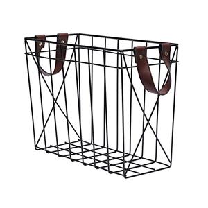 Opexscal Magazine Rack Magazine Holder Storage Organizer Bin for Magazines, Books or Vinyl Record Album Storage, Black