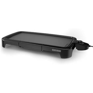BLACK+DECKER GD2011B Family Sized Electric Griddle, 20 x 11-Inch, Black