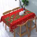 Christmas Tablecloth Rectangle Table Cloth Washable Rustic Checkerboard Table Cover for Decoration Kitchen Dining Room 60x90 Inch