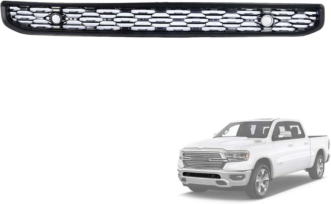 Front Bumper Lower Grille Compatible with Dodge Ram 1500 2019 2020 2021 2022 2023 3.0L Front Bumper Lower Trim Panel Grilles Replaces 68334531AD 68334531AB